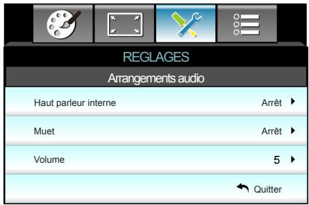 OPTOMA EH200ST - REGLAGES | Arrangements audio - 1