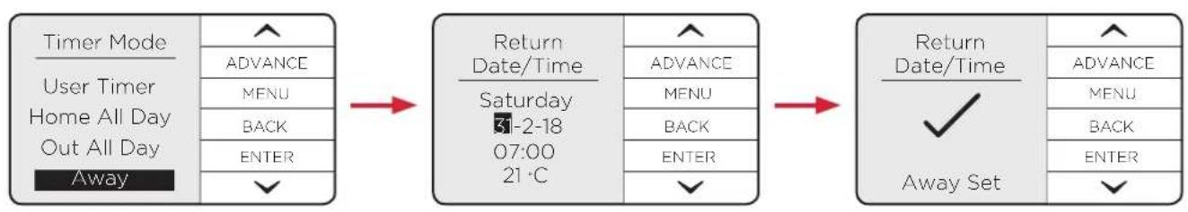 DIMPLEX QRAD050E - Away Mode - 1