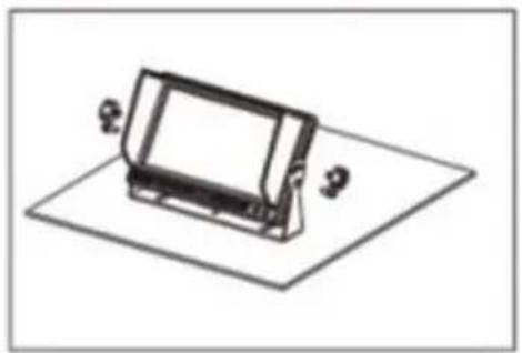 Isometric line drawing of a rectangular electronic device mounted on a flat base, with no visible text or symbols.