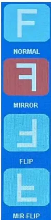 F NORMAL F MIRROR F FLIP F MIR-FLIP