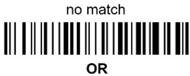 no match OR