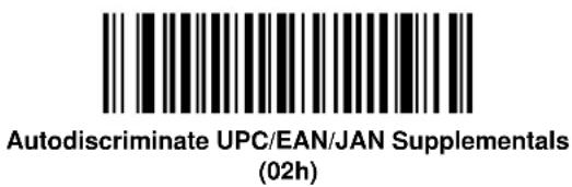 Autodiscriminate UPC/EAN/JAN Supplementals (02h)