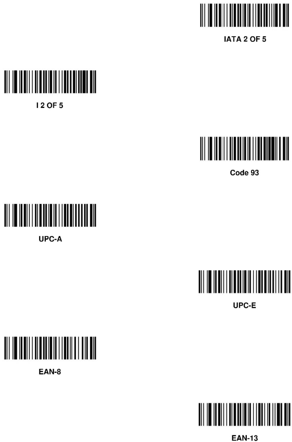 ZEBRA Symbol DS6607 - Code Types - 8