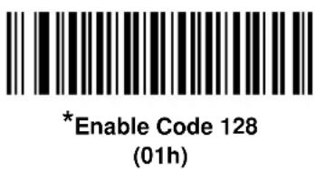 *Enable Code 128 (01h)