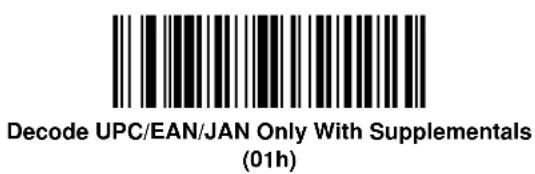Decode UPC/EAN/JAN Only With Supplementals (01h)
