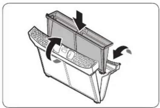 Diagram of a mechanical device with arrows indicating motion or force direction (no text or symbols).
