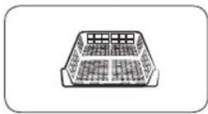 Simple line drawing of a rectangular container with internal compartments, with no text or symbols.