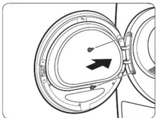 Diagram of a mechanical component with circular housing and directional arrow, no text or symbols.