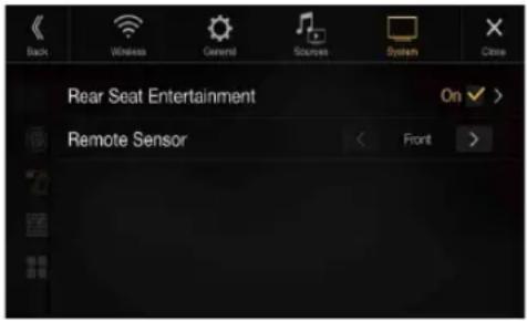 Back Wireless General Sources System Close Rear Seat Entertainment On Remote Sensor Front