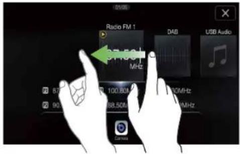 Radio FM 1 DAB USB Audio 87.50 MHz 100MHz 90 MHz 88.50 MHz Camera