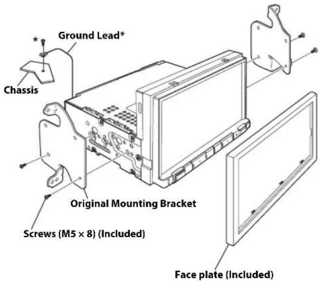 Ground Lead* Chassis Original Mounting Bracket Screws (M5 x 8) (Included) Face plate (Included)
