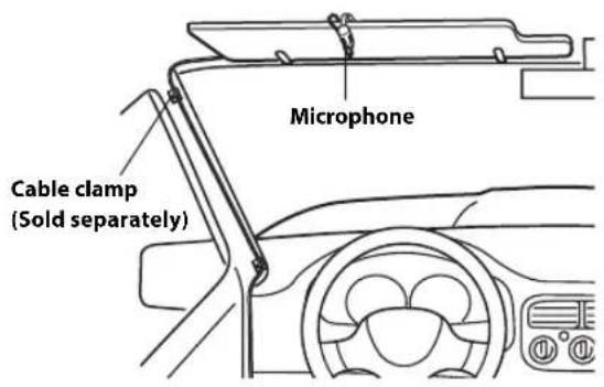 Cable clamp (Sold separately) Microphone