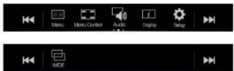 Menu Menu Control Audio Display Setup WIDE