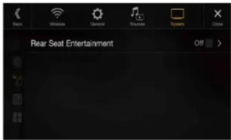 Back Wireless General Sources Systems Close Rear Seat Entertainment Off >