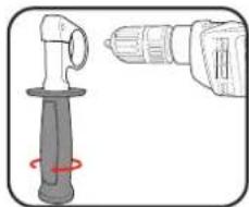 Ozito HDR-7113 - Attaching The Side Handle - 1