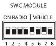 CRUX SWRTY-61N - TOYOTA STEERING WHEEL CONTROL DIP SWITCH SETTING: - 1