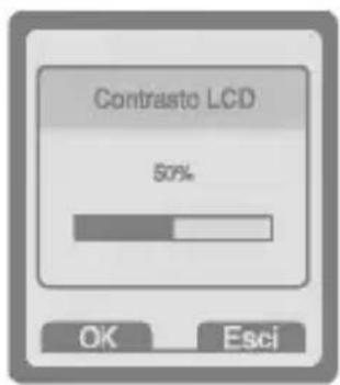 Contrasto LCD 50% OK Esci
