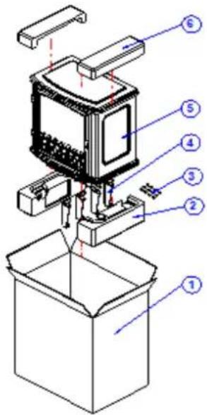 Technical diagram of a mechanical device with numbered components for identification
