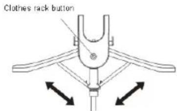 Clothes rack button