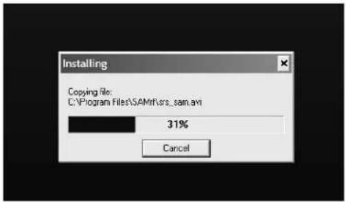 Installing Copying file: C:\Program Files\SAMrf\srs_sam.avi 31% Cancel