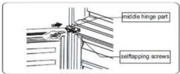 middle hinge part selftapping screws