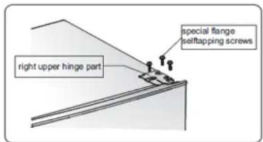 special flange selftapping screws right upper hinge part