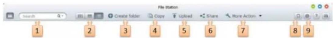 File Station Search Create folder Copy Uploaded Share More Action 1 2 3 4 5 6 7 8 9
