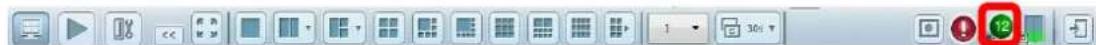 Screenshot of a software toolbar with icons and numeric labels, likely from an older application or editing tool.