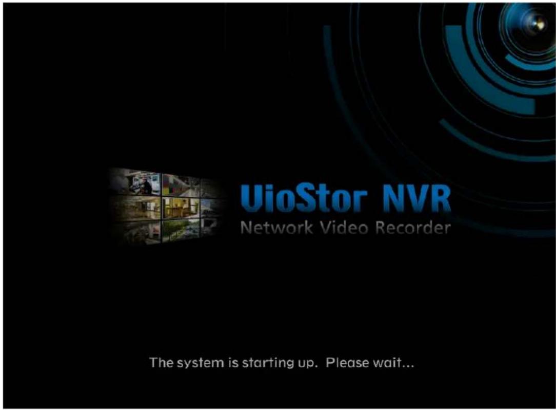 UiOStor NVR Network Video Recorder The system is starting up. Please wait...