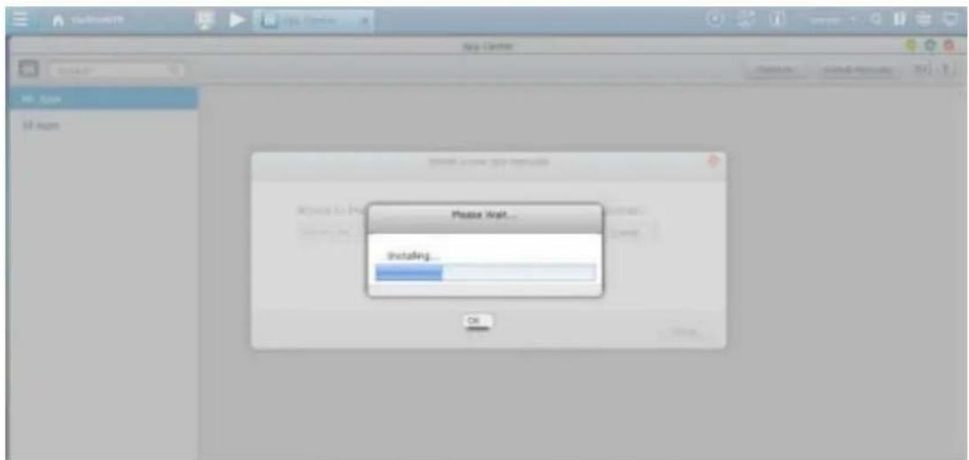 App Center Request Please wait... Installing... OK