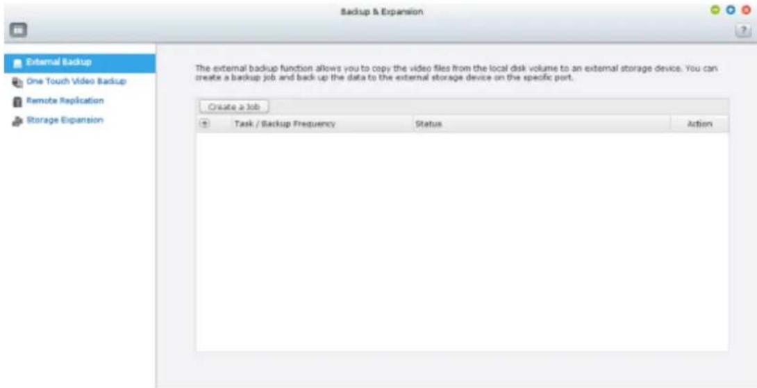 Backup & Expansion External Backup One Touch Video Backup Remote Replication Storage Expansion The external backup function allows you to copy the video files from the local disk volume to an external storage device. You can create a backup job and back up the data to the external storage device on…