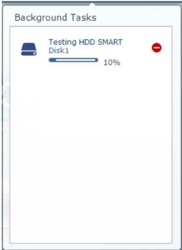 Background Tasks Testing HDD SMART Disk1 10%