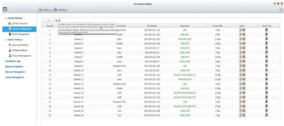 Surveillance Settings Camera Settings Camera Overview Camera Configuration Event Management Written Settings Advanced Settings Privilege Settings Protocol Management Surveillance Log Backup & Expansion Recovery Management License Management 1 2 3 4 5 6 7 8 9 10 11 12 13 14 15 16 17 18 19 20 21 22 23…