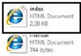 index HTML Document 2.38 KB Manual HTML Document 744 bytes