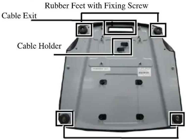 Rubber Feet with Fixing Screw Cable Exit Cable Holder