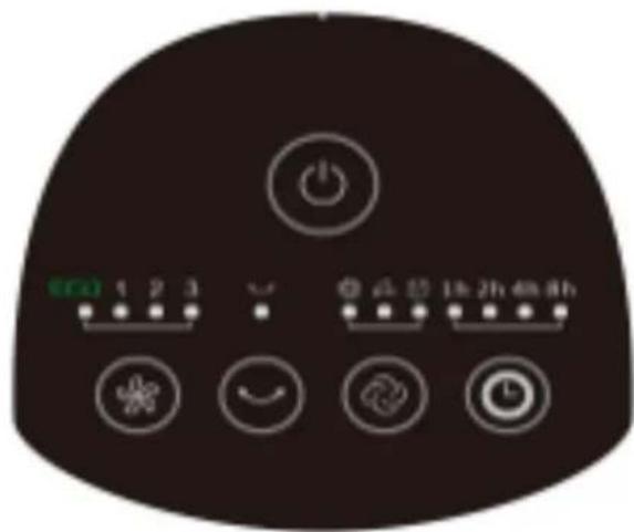 Heinner HMTF-D3BK - Buttons on fan body/ Panel indication (Fig. 5) - 1