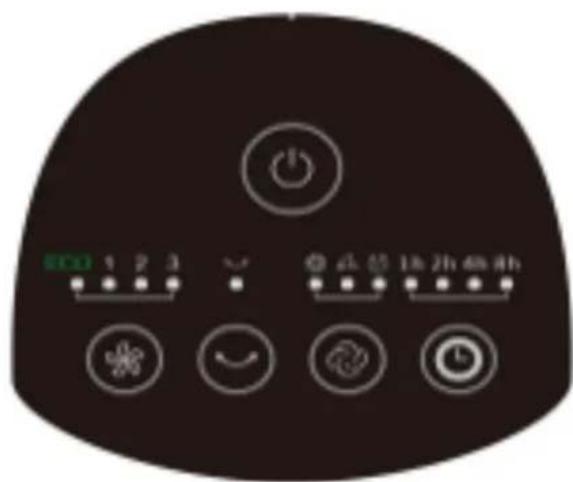 Heinner HMTF-D3BK - A ventilátor burkolatán található gombok/fényjelzők (5. ábra) - 1
