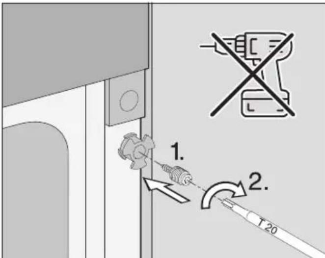 MIELE DGC 7840 XL - Securing the steam oven in the housing unit - 3