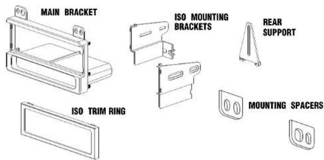 MAIN BRACKET ISO MOUNTING BRACKETS REAR SUPPORT MOUNTING SPACERS ISO TRIM RING