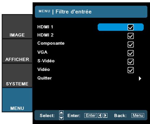 OPTOMA EH2060 - Filtre d'entrée - 1