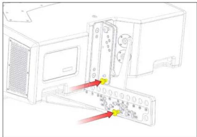 Technical diagram showing a microwave oven with labeled ports and red arrows indicating connection points.