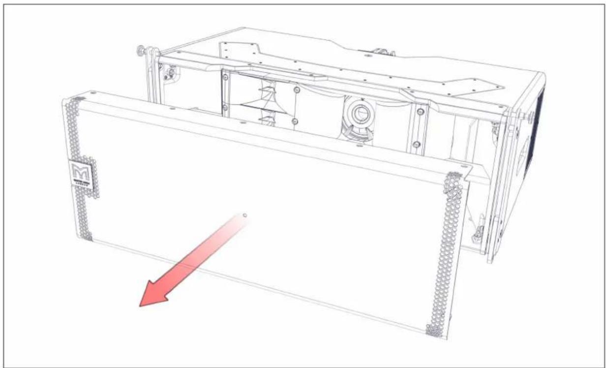 Martin Audio WPC - WPC - Removing the HF/MF Driver Assembly - 2