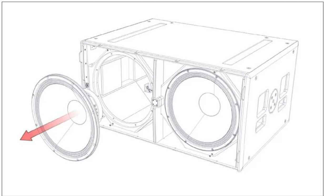 Martin Audio WPC - SX218 - Replacing a Drive Unit - 5