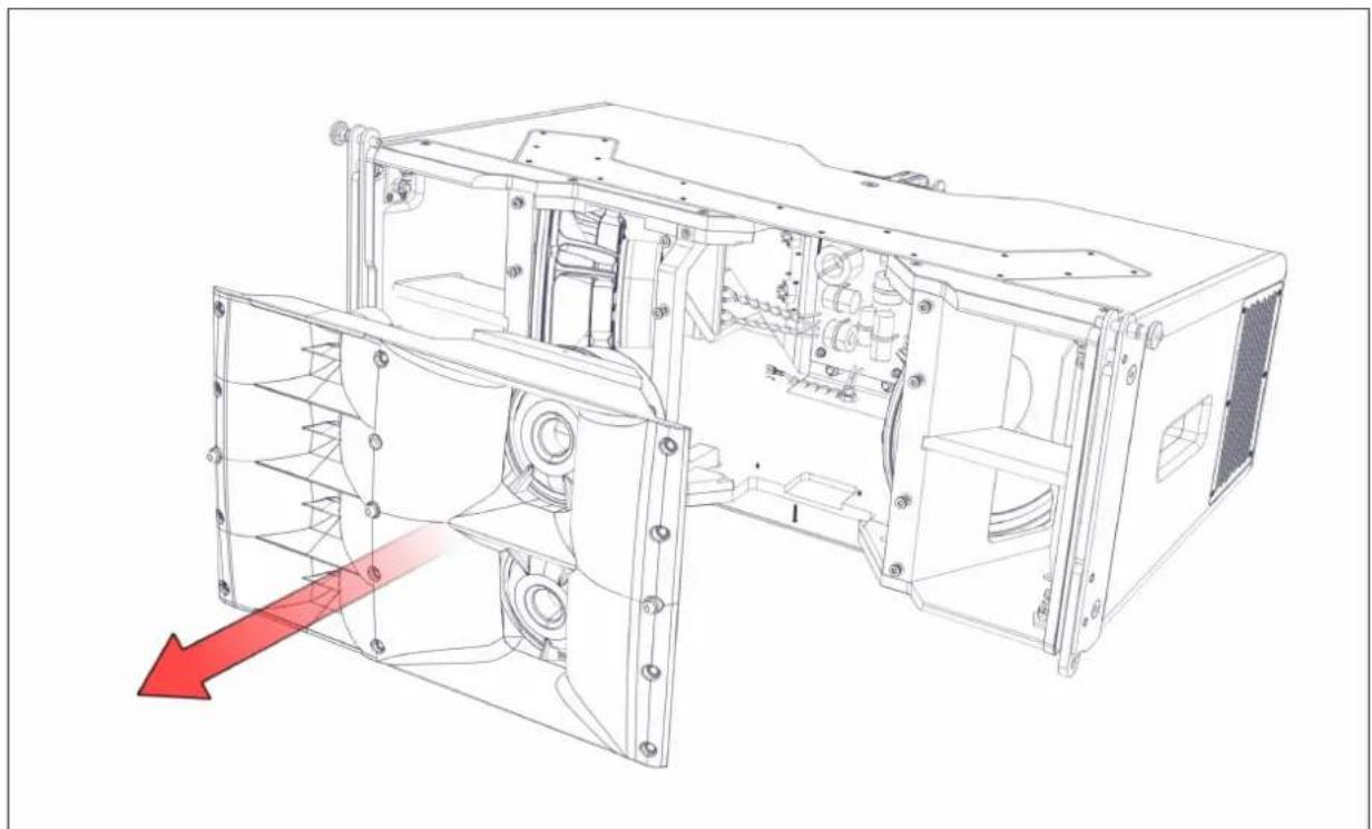 Martin Audio WPC - WPC - Removing the HF/MF Driver Assembly - 4