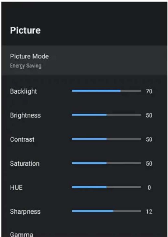 EKO K32FSG11 - PICTURE SETTINGS MENU - 1