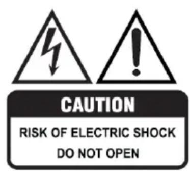 CAUTION RISK OF ELECTRIC SHOCK DO NOT OPEN