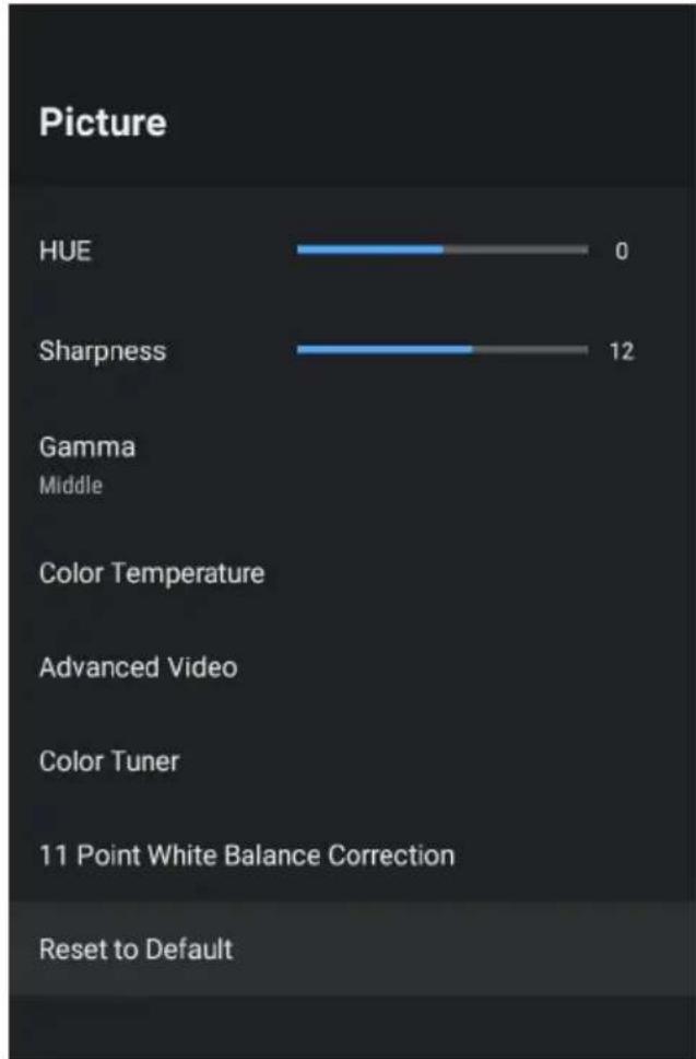 EKO K32FSG11 - PICTURE SETTINGS MENU - 2