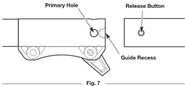 Primary Hole Release Button Guide Recess Fig. 7