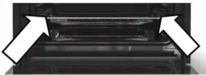 Defy DBO484E - Placing the wire shelf and tray onto the shelf runners properly - 1