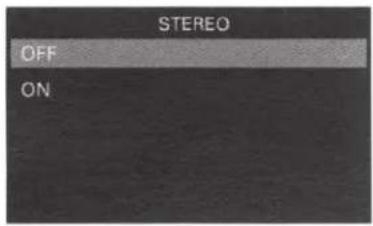 STEREO OFF ON